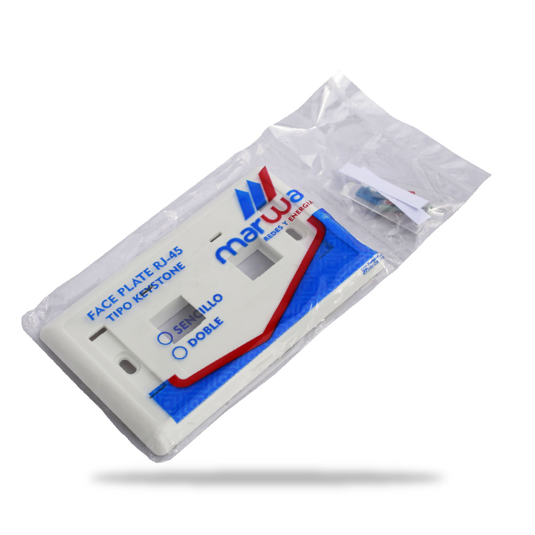 Face Plate 2 Puertos RJ45 Marwa galeriaa